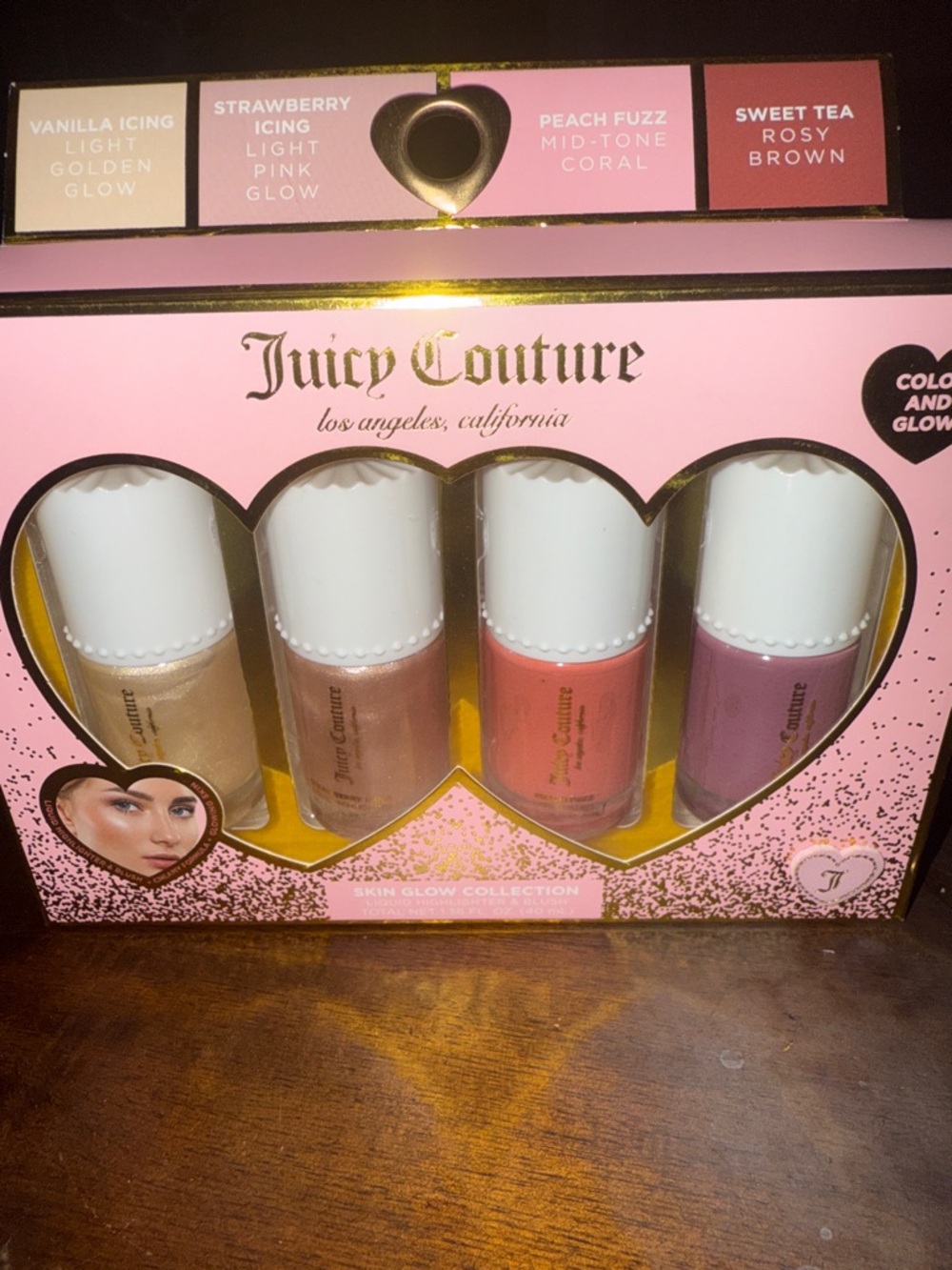 Juicy Couture Highlighter Set - Gold, Pink, Coral & Rosy Brown